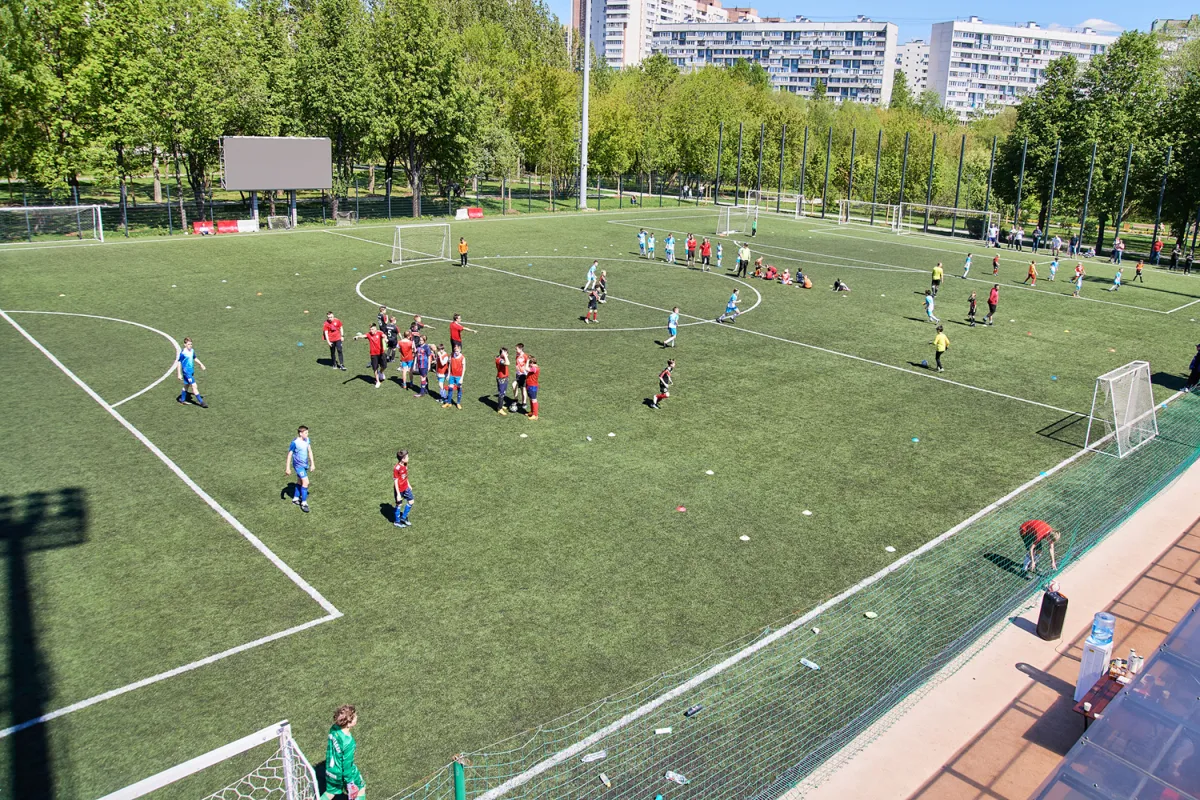 Футбольное поле - вид сверху